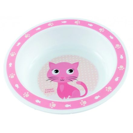 Canpol mélytányér rózsaszín cica