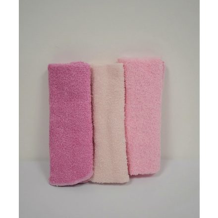 Babakirály nyál és törlőkendő szett 3db 3 árnyalatú rózsaszín
