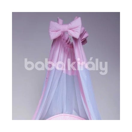 Babakirály Baldachin-Rózsaszín Pink Pöttyös